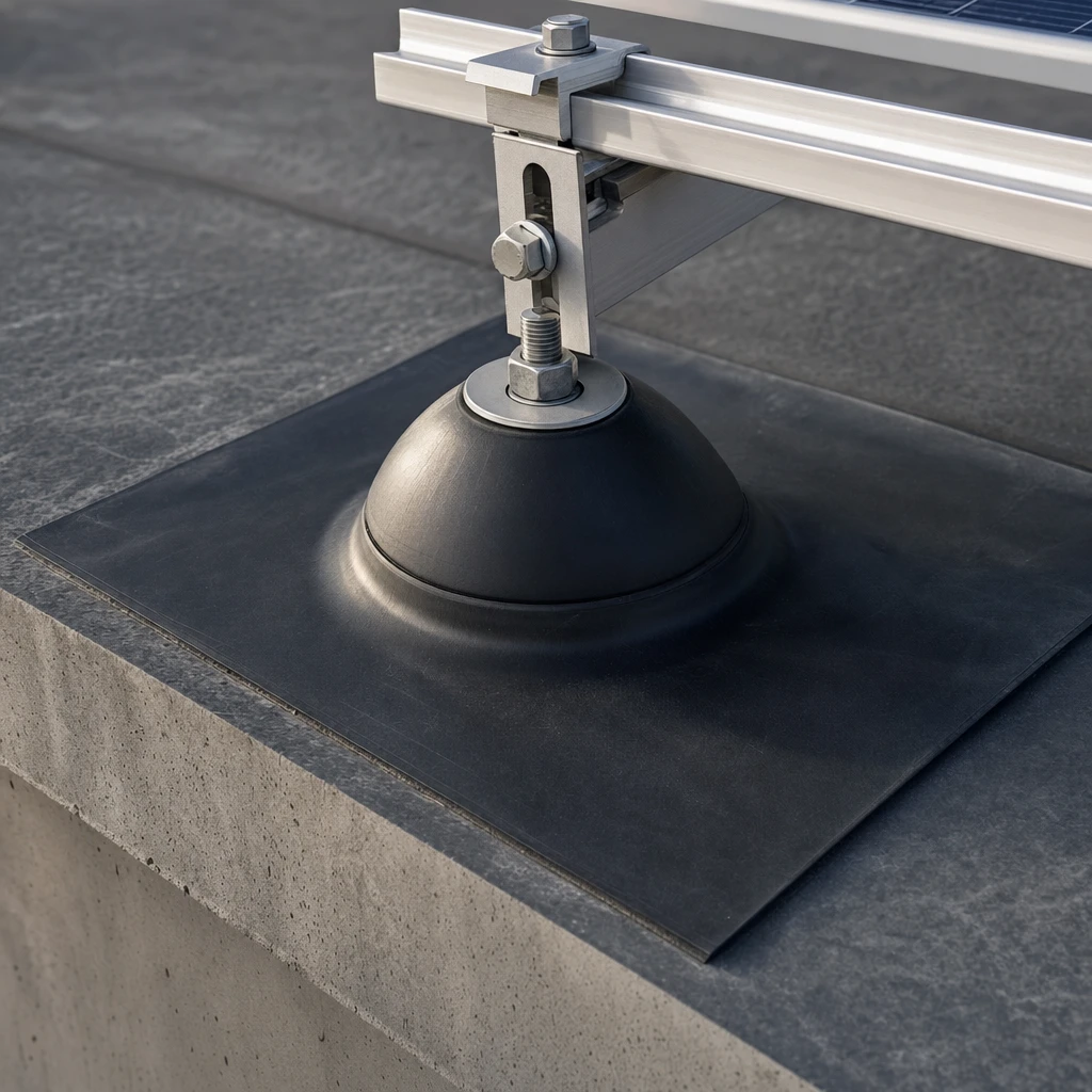 Mechanische Befestigung mit Flicken auf EPDM für PV-Montage