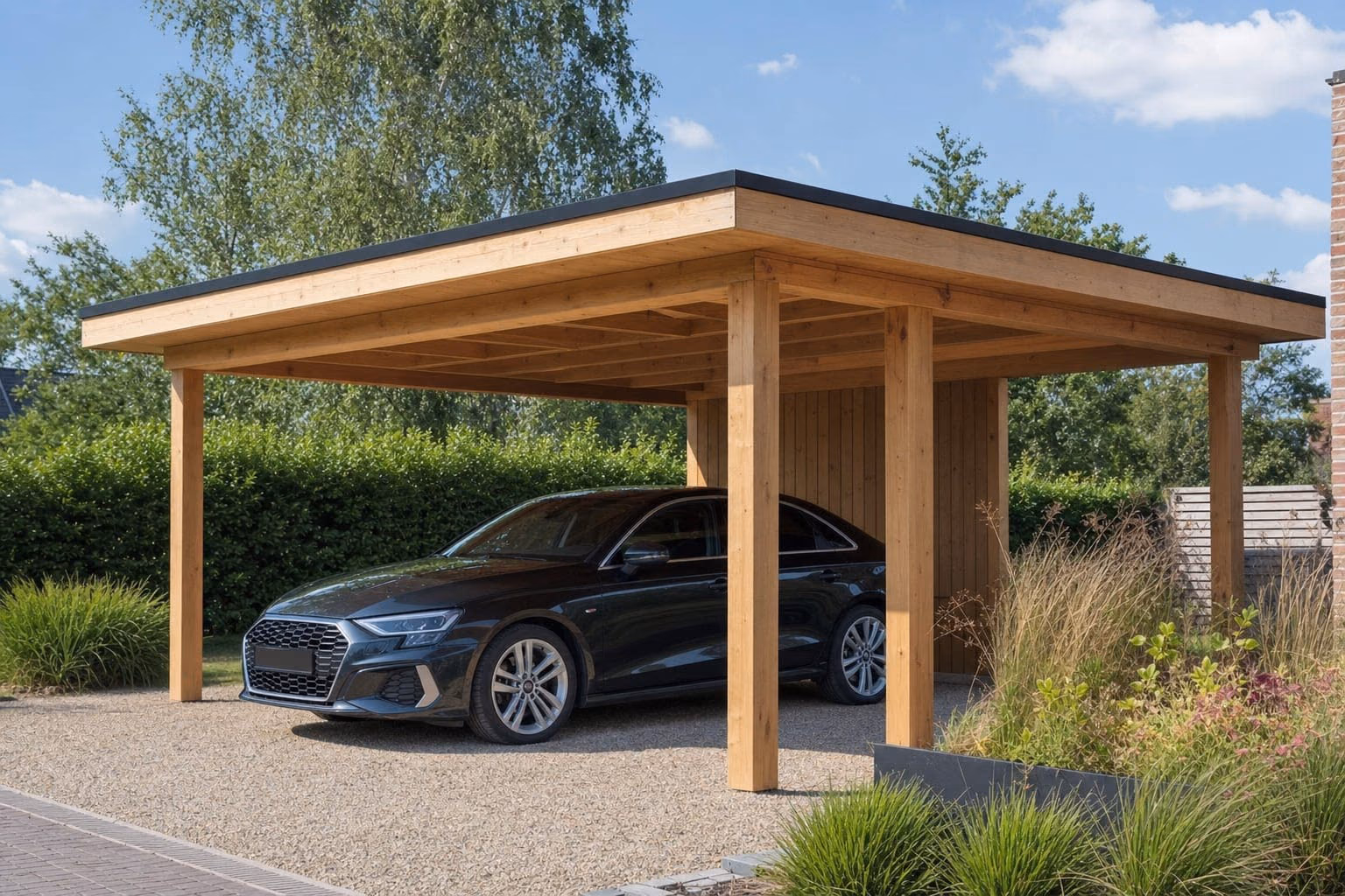 Carport-Dach mit EPDM abdichten