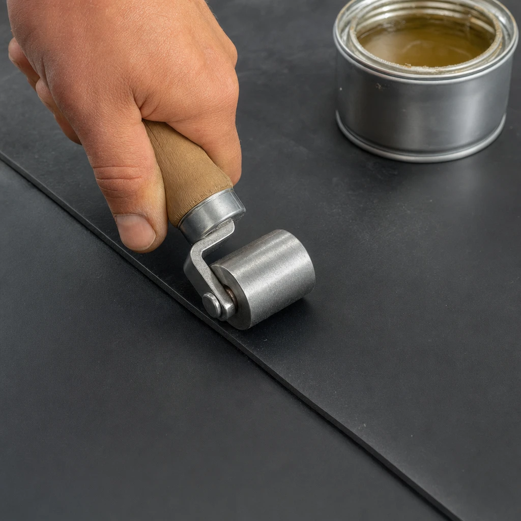 Naht und Andrückrolle beim EPDM selbst verlegen