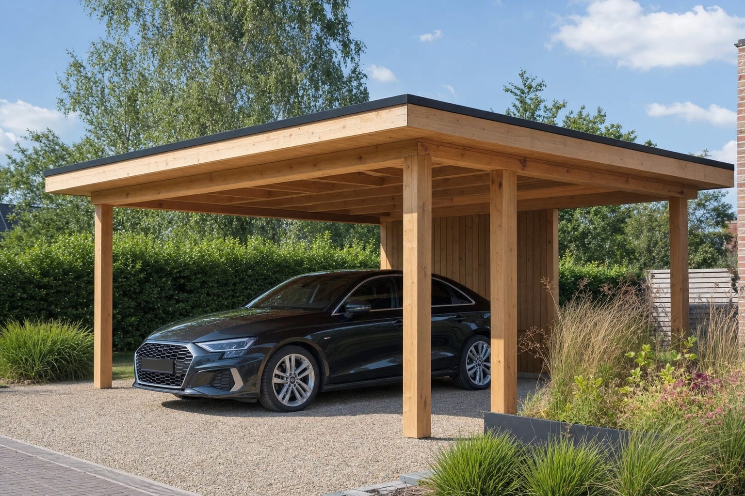 Carport-Dach mit EPDM abdichten